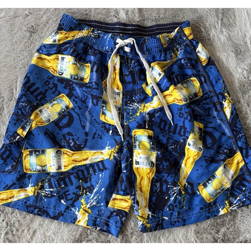 Corona Extra Lined Size‎ Medium Swim Trunks with Drawstring